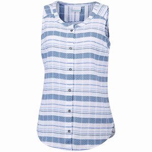 Columbia Summer Ease™ Sleeveless Skjorta Dam Blå/Vita (OHTMK2810)